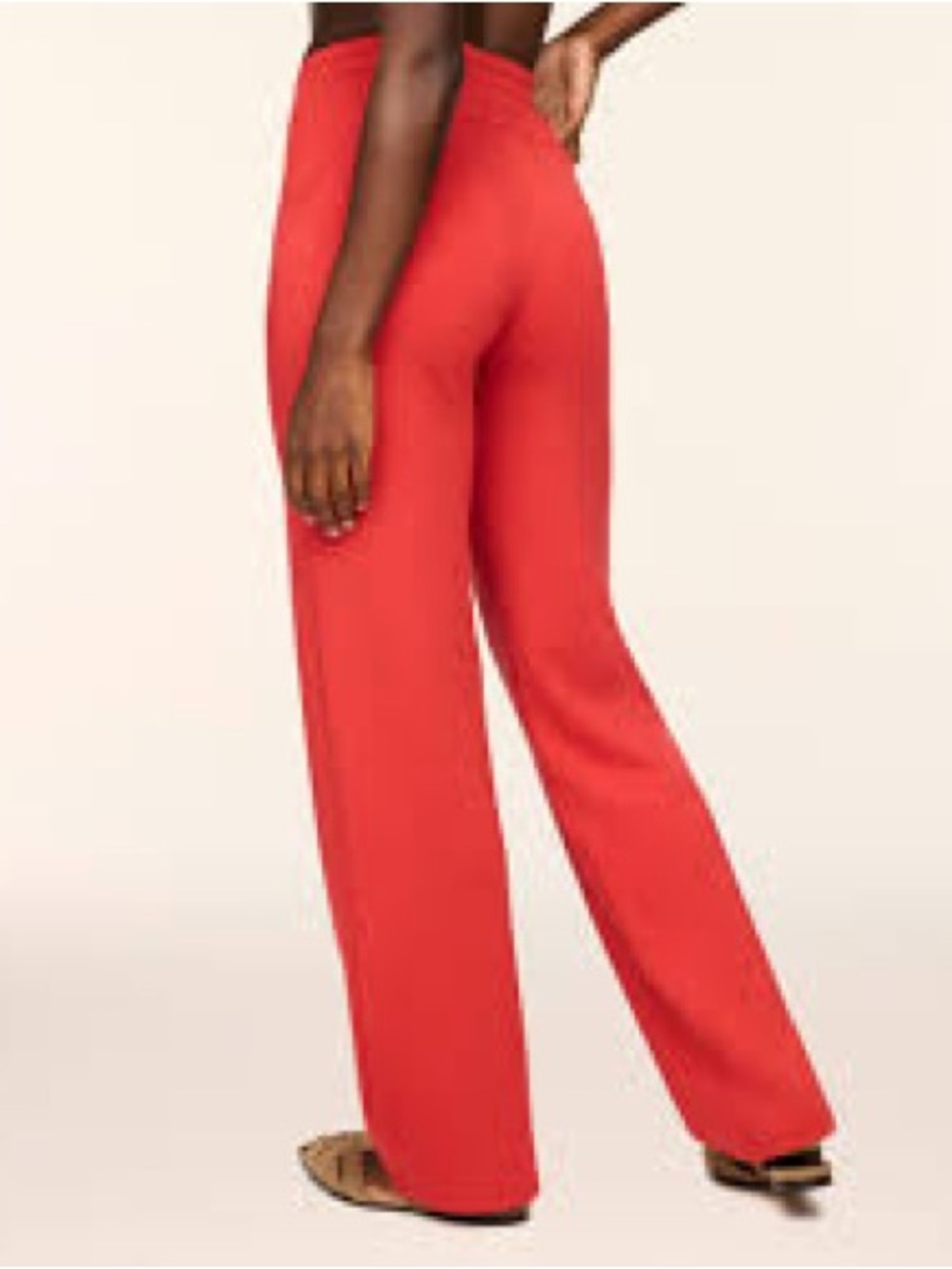 Spanx Stretch Ponte High Waist Wide Leg Pull On Pants Size L